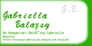 gabriella balazsy business card